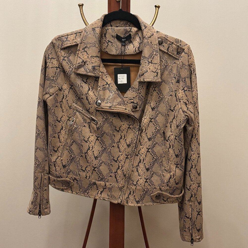 FATE Faux Snakeskin Jacket